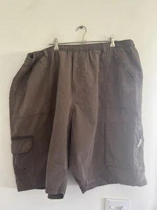 Rogue Big Mens Cargo ShortsSize 127 /7X Brown Pocket OutdoorCasual Stretch Waist - Picture 1 of 14