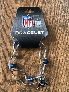Siskiyou NFL Womens Los Angeles Rams Bead Bracelet - Picture 1 of 2