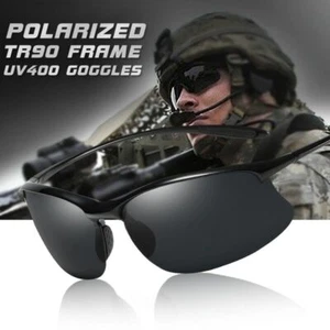 Polarized Sunglasses Anti-UV Shades Male Military Sunglasses Eyewear - Imagen 1 de 8