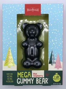 1 Lb MEGA Gummy Candy Bear Huge Gummy Blue Raspberry 16 Oz - New In Box - Picture 1 of 4