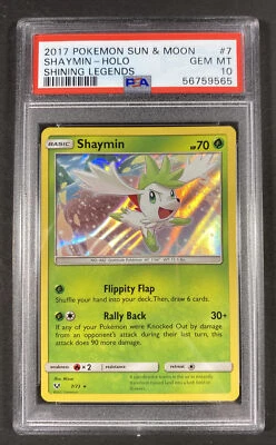 2017 Pokémon Sun & Moon - Shining Legends Shaymin Holo #7 PSA 10 GEM MINT - Image 1 of 2