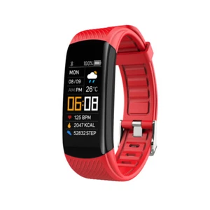 Nowy inteligentny zegarek czerwona bransoletka na ciśnienie krwi opaska na rękę fitness tracker tętno - Zdjęcie 1 z 14