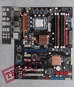 Chipset MoBo LGA775 ASUS P5Q3 Intel P45 con CPU C2D E8400, escudo de E/S y 8 GB de RAM - Imagen 1 de 19