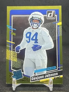 2023 Donruss Rated Rookie GOLD #356 Desjuan Johnson RC Los Angeles Rams #25/50 - Picture 1 of 2