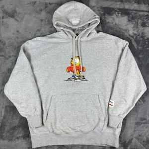 Puma x Garfield Hoodie Large Gray 2022 Streetwear Collab Market Goods Sweatshirt - Picture 1 of 17