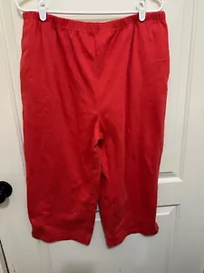 Pantalones deportivos capri Woman Within coral cintura elástica talla 18/20 - Imagen 1 de 2