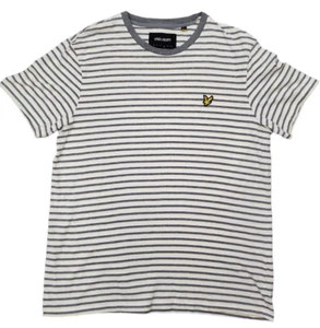 T-Shirt Lyle & Scott Herren groß gestreift weiß gelb grau Baumwolle - Bild 1 von 6