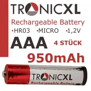 950mah Bateria Baterie AAA Akumulator do telefonu Gigaset A220 A400 - Zdjęcie 1 z 9