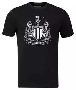 Camiseta Oficial NEWCASTLE UNITED NUFC Algodón Negro Manga Corta Escudo NUFC - Imagen 1 de 4
