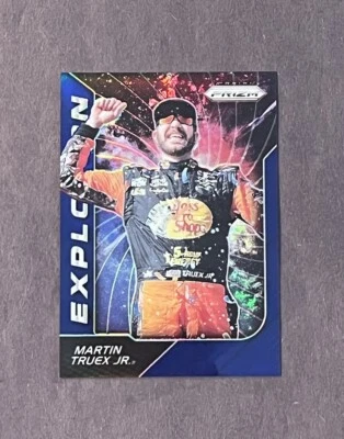 2018 Panini Prizm NASCAR #90 Martin Truex Jr Explosion Blue Prizm /99 - Image 1 of 3