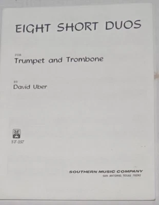 Eight Short Duos for Trumpet and Trombone / by David Uber - Image 1 of 2