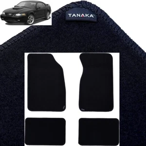 Tanaka Premium Nylon Thick Black Carpet Floor Mat For 99-04 Ford Mustang - Foto 1 di 3