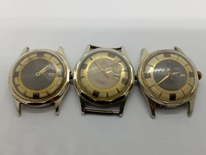 VINTAGE Germany GDR Swiss Lot 3pcs. Anker 21 jewels cal. UWERSI 57/8 from 1950 ! - Picture 1 of 14