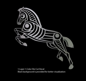 Animals - Iron Stallion Galloping Horse Mustang Decal 6Yrs Outdoor Vinyl Sticker - Picture 1 of 32