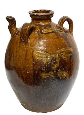 #4994 старая азиатская китайская керамическая банка для хранения 15 дюймов в высоту - Изображение 1 из 4