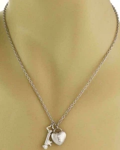 Collar colgante con candado y llave con candado corazón platino diamante Tiffany & Co. - Imagen 1 de 6