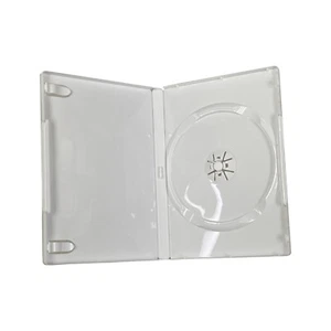 10 Solid White 14mm Standard Single CD DVD Movie Case Storage Box for Wii Game - Picture 1 of 4