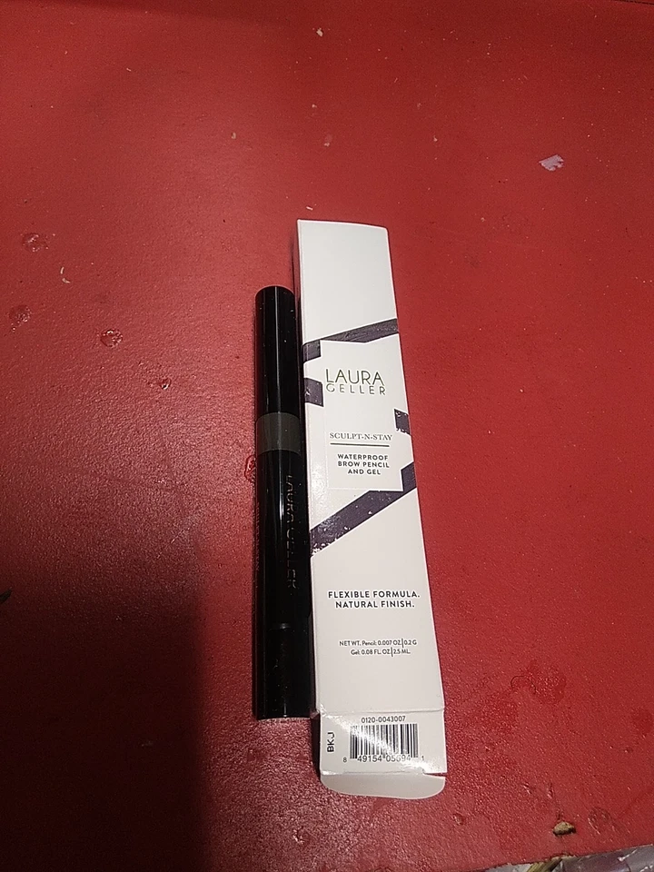 LAURA GELLER Sculpt-N-Stay Waterproof Brow Pencil and Gel SOFT BLACK. 0.08oz NIB - Image 1 of 1
