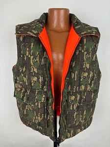 Chaleco Camuflaje Winchester Vintage Años 90 M Reversible Camuflaje Acolchado Caza DEFECTOS - Imagen 1 de 22
