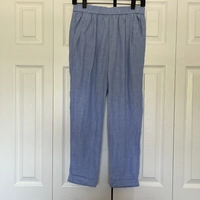 Pantalones de lino azul Joie para mujer talla XS Foto 1 de 4