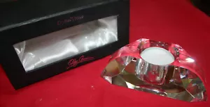Vintage Oleg Cassini Crystal Cut 5" Votive Elegant Candle Holder RARE Signed - Picture 1 of 5