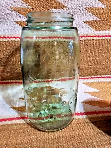 Mason’s Patent Nov. 30th 1858 CITRON YELLLOW Qt Fruit Canning Jar Ground No Lid - Picture 1 of 14