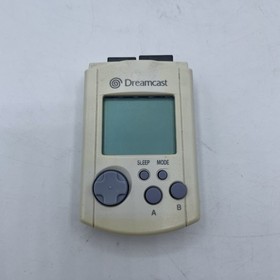 Official Sega Dreamcast VMU Visual Memory Unit White/UVDamage Tested Working