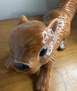 Long Ceramic Squirrels Figurine For Fence Post - Picture 1 of 6