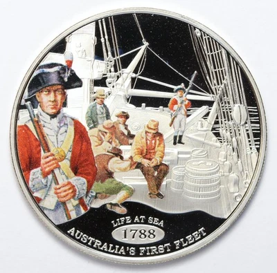 2013 Tokelau $1 Australia's First Fleet (Life at Sea) Proof Coin - w/ OGP & COA - Image 1 of 4