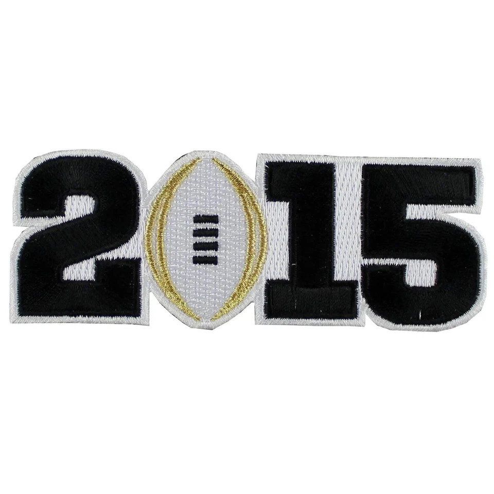 2015 College BCS National Championship Game Bowl Jersey Patch White Oregon Ducks - Image 1 of 1