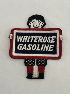 EN-AR-CO MOTOR OIL WHITE ROSE GASOLINE VINTAGE 1930’S ADVERTISING PATCH RARE!! - Picture 1 of 2