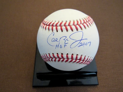 CAL RIPKEN JR. HOF 2007 IRON MAN ORIOLES SIGNED AUTO OML BASEBALL JSA BEAUTY - Image 1 of 3