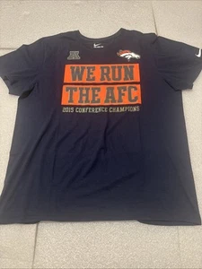 Denver Broncos We Run The AFC Conference Champions 2015 Nike Shirt Mens XL - Picture 1 of 12