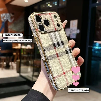 For iPhone 17 16 15 Pro Max 14 13 12 Shockproof Back Case Card slot Sleek Cover - Image 1 of 3