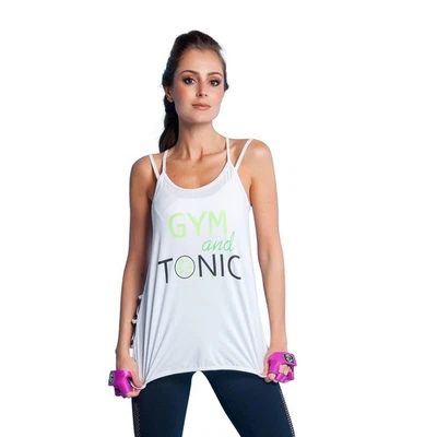 Last Chance! Bia Brazil Activewear Gym And Tonic Tank TT4479 White - Image 1 of 4