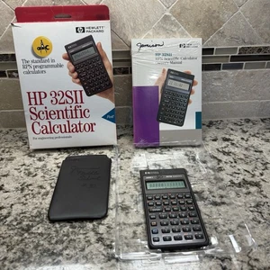 Hewlett Packard HP 32SII RPN wissenschaftlicher Taschenrechner mit Etui & Handbuch unten lesen - Bild 1 von 7