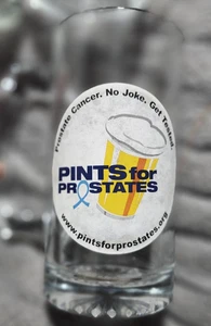 Pints für Prostates Bier Stein Glas - Wohltätigkeitsaufklärung Veranstaltung Barware - Bild 1 von 2
