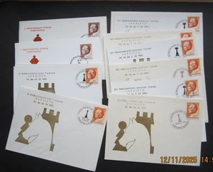 Collection of 14 Chess stamp covers - Yugoslavia. International Chess tournament - Picture 1 of 5