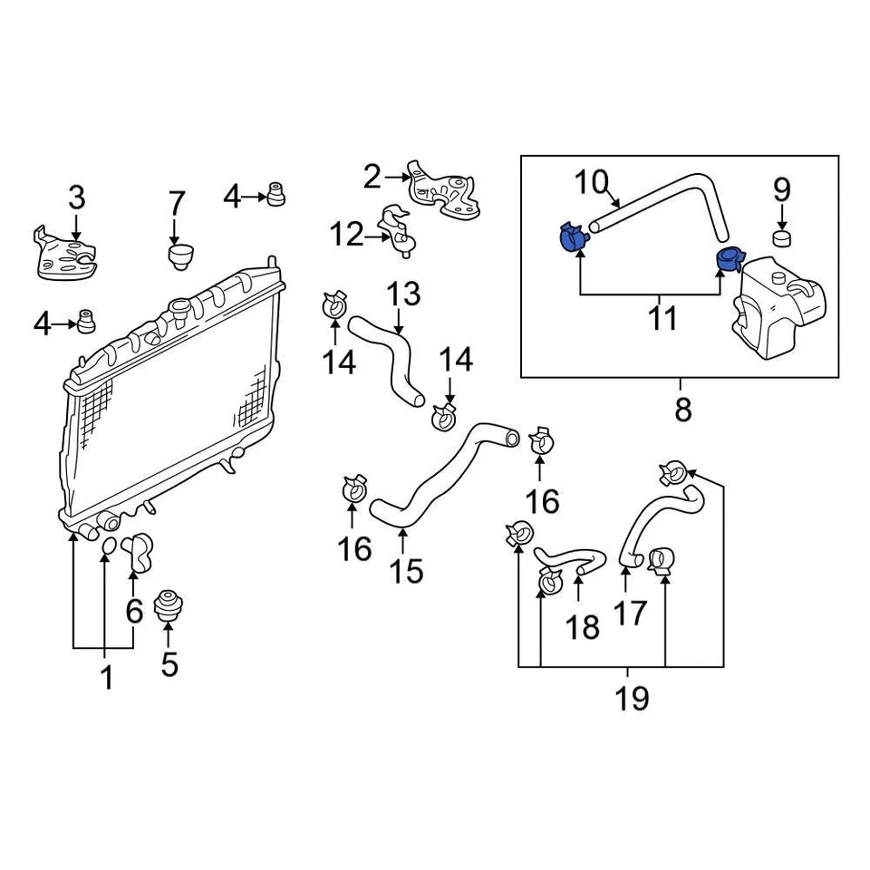 For Nissan Sentra 2000-2019 Nissan 0155800731 Radiator Hose Clamp Foto 1 de 4