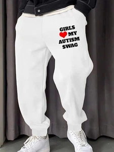 Girls Love My Autism Swag Print Herren Jogginghose Sport Jogging Britches weich - Bild 1 von 28