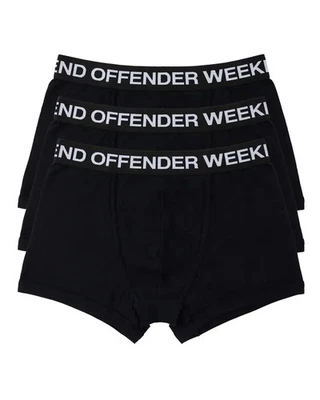 Paquete de 3 calzoncillos boxer Weekend Offender - negros - Imagen 1 de 2