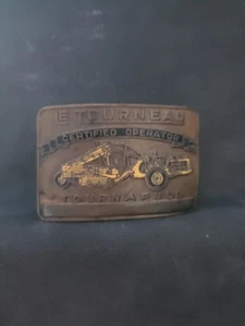 Vintage Le Tourneau Certified Equipment Operator Belt Buckle - Picture 1 of 2