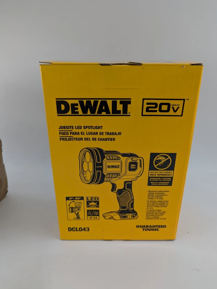 New DeWalt DCL043 20V Max Cordless LED Jobsite Spotlight Spot Light 20 volt - Image 1 of 1