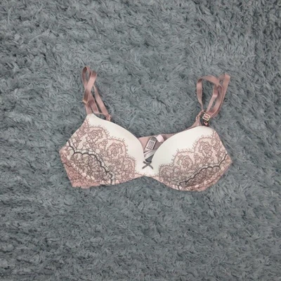 Victoria's Secret Bra Womens 32B Pink Blush Lace Underwire Padded Lingerie NWT - Image 1 of 4