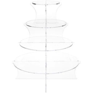 Plymor klare Acryl abgestufte 4-stufige runde Display-Steigung, 11,5"" Höhe x 10"" W - Bild 1 von 1