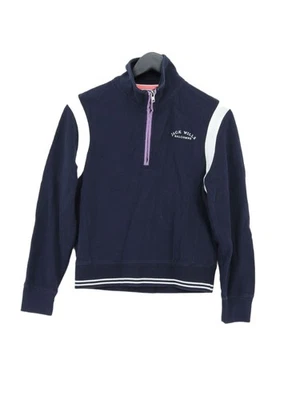 Jack Wills Women's Jumper UK 6 Blue 100% Cotton High Neck Pullover - Image 1 of 4