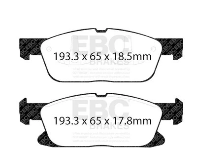 Front Brake Pad Set For 2017-2018 Ford Fusion Sport DW948HJ - Image 1 of 4