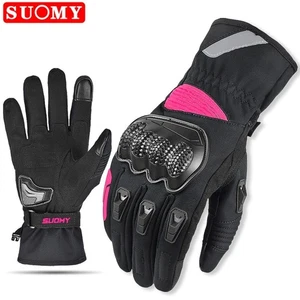Winter Warme Motorrad Handschuhe Winddicht Wasserdicht Damen Rosa Motorradfahren Gl - Bild 1 von 15