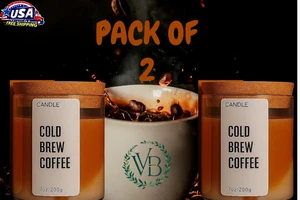 Cold Brew Café Vela Perfumada Café-Fragancia 7.oz _PAQUETE ESPECIAL DE INVIERNO DE 2 - Imagen 1 de 4