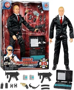 Click N' Play 12" Zoll Secret Service Agent Actionfigur Spielset mit Zubehör - Bild 1 von 4